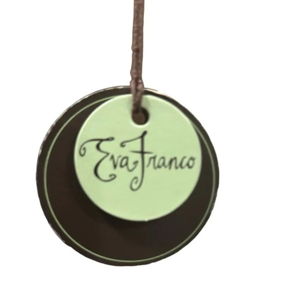 NWT Eva Franco Linen Shift dress With Glittery bodice sample sz 0 - Picture 5 of 7